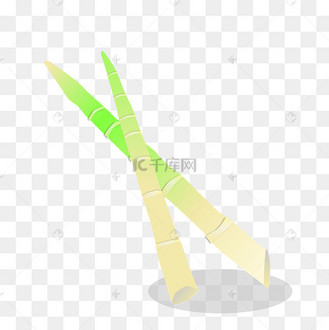手绘竹子元素装饰免扣png