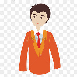 橙色衣服卡通
