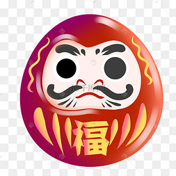 日本达摩不倒翁插画