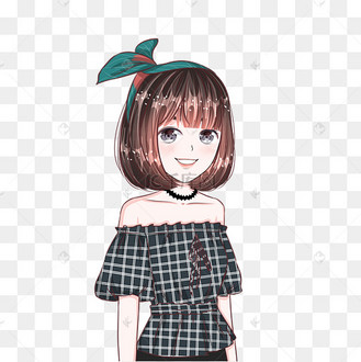 短发手绘女孩图片_短发手绘女孩设计图片素材大全-千库网