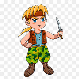 手绘雇佣兵png素材