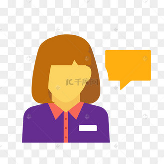 男女客服寻呼服务扁平插画矢量格式免扣png格式