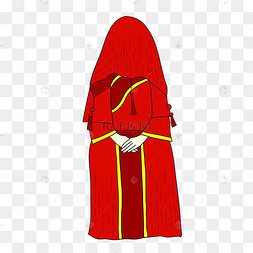 古代婚礼矢量手绘卡通古代婚礼小场景古代婚礼古代婚礼新郎新娘矢量