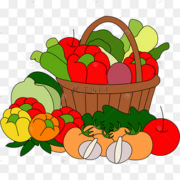 菜篮子简图created with snap商用快乐的农民卡通.