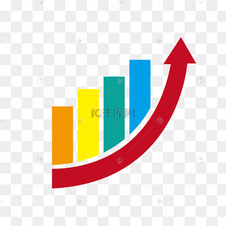 侍郎上升趋势箭头素材