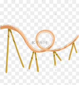 手绘插画过山车下载