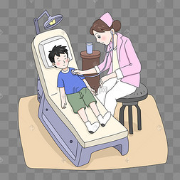 心脏听诊儿童体检监护身体胎心听诊心电图抗疫女大夫听诊民国老中医