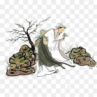 水墨采药的华佗