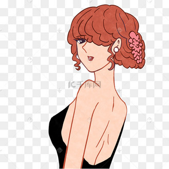 卡通侧身_素材_图片-千库网