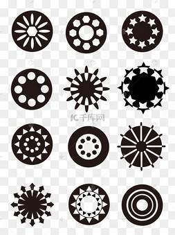 创意圆形旋转复合图形元素