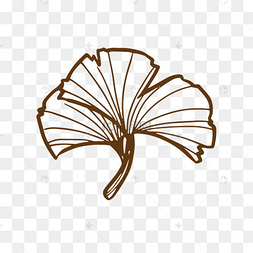 手绘银杏叶插画