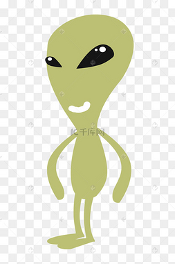 外星人绿色卡通图片-外星人绿色卡通图片素材免费下载-千库网