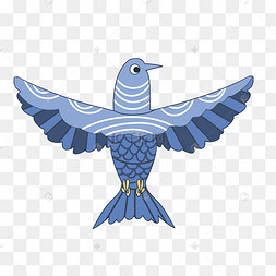 飞翔老鹰风筝插画