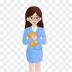 戴眼镜的女老师