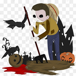 恐怖农夫扎稻草人