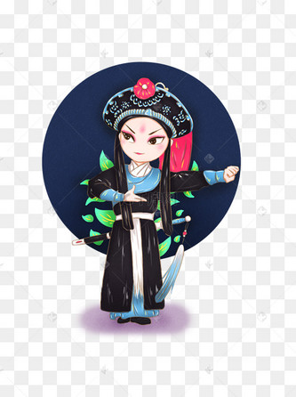 中国传统戏曲京剧人物武生手绘卡通元素