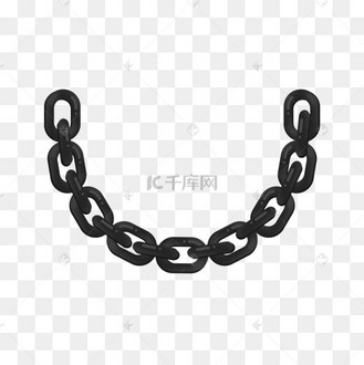 手绘黑色铁链