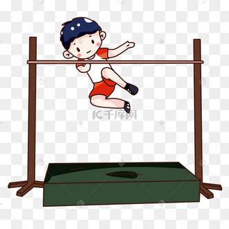 体育绘图跳跃运动图片
