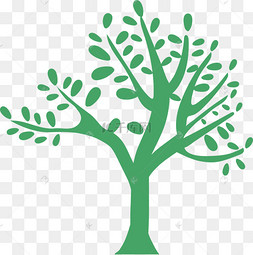 剪影冬天积雪下雪树分割线卡通树水墨柿子树水彩红枣枣子树七夕枫树