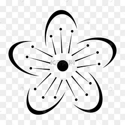 线条花朵简单