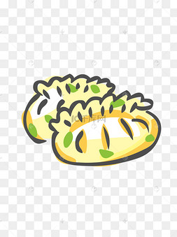 png下载psd手绘一碗饺子插画下载 png下载ai冬季美食葱花煎饺锅贴下载