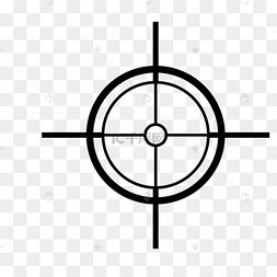 矢量圆形卡通扁平准星