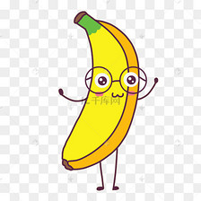 手绘可爱水果香蕉素材