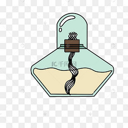 实验器材酒精灯插画