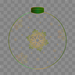 圣诞节卡通扁平古典绿色灯管风装