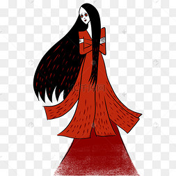 手绘女鬼