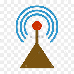 矢量卫星发射信号接收信号互联网流量图标流量限制流量可爱卡通矢量