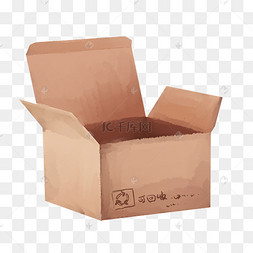 打开的卡通纸盒子