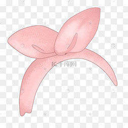 粉色的发带手绘插画