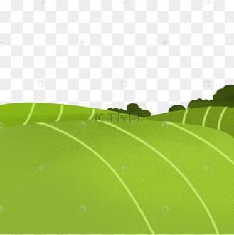 矢量丘陵田园风景插画