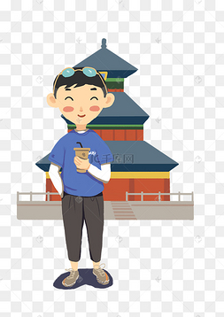 游客照人物插画下载 png下载psd拿着相机拍照的可爱女生psd手绘人物