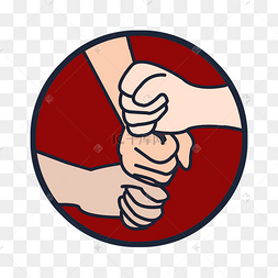 团结碰拳加油打气