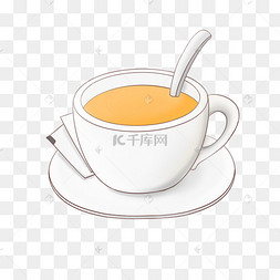 卡通港式热奶茶