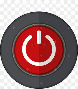 卡通红色开关按钮