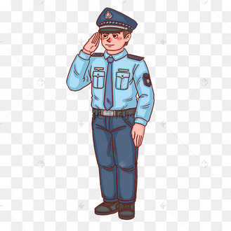 警察人物警察敬礼