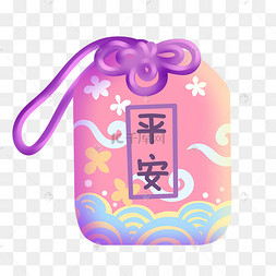 粉色日本御守发际线御守趣味表情包御守牌子挂饰腊八宫廷腊八节大鼎煮