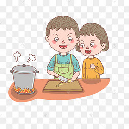卡通一家人户外野餐露营下载 png下载psd卡通手绘人物夫妻吃晚餐下载