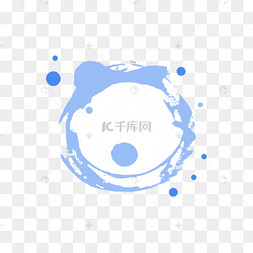 蓝色边框单色装饰