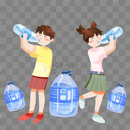 三伏天喝水解渴