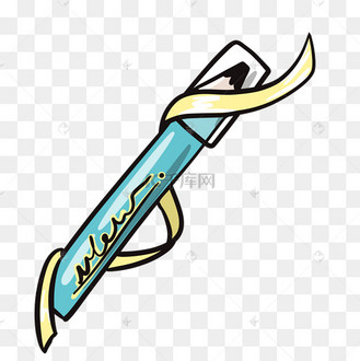 卡通蓝色眉笔插画