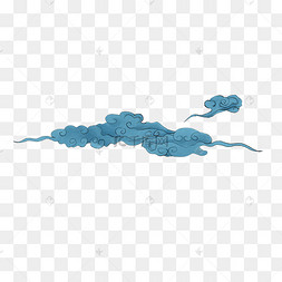 手绘云水墨云