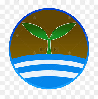 绿色嫩芽圆形环保标志
