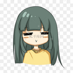 齐刘海卡通女孩