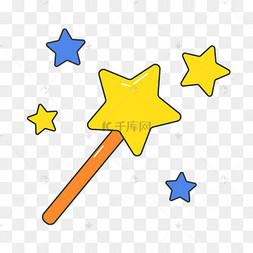 仙女棒矢量卡通扁平风格