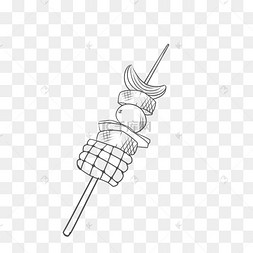 手绘卡通烤肉夏日准之烧烤主题插画矢量手绘卡通食物卡通手绘火锅丸