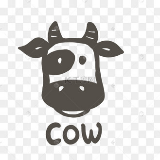 卡通奶牛创意图标
